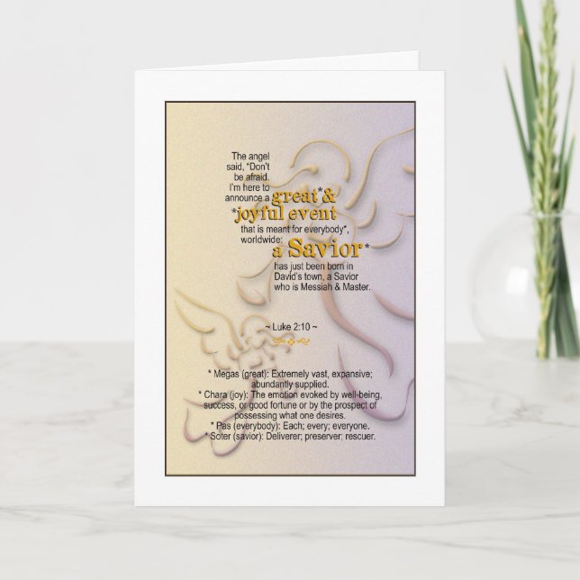 Celebrate the true meaning - Luke 2:10 Holiday Card (Front)