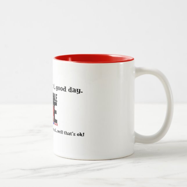 Celebrate the victory evey morning! Two-Tone coffee mug (Right)