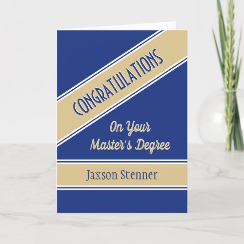 Celebrate Trendy Masters degree Graduation card