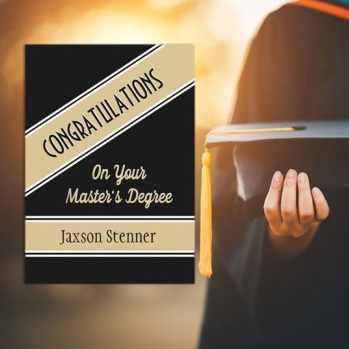 Celebrate Trendy Masters degree Graduation card