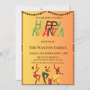"Celebrate Unity: A Joyful Kwanzaa Gathering" Invitation