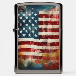 Celebrate US Independence Day- American Flag  Zippo Lighter