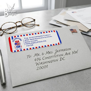 Celebrate USA 250th Independence July 4th Address Label