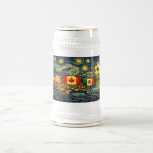 Celebrate USA Canada Mexico pride Beer Stein
