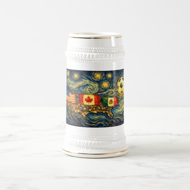 Celebrate USA Canada Mexico pride  Beer Stein (Center)