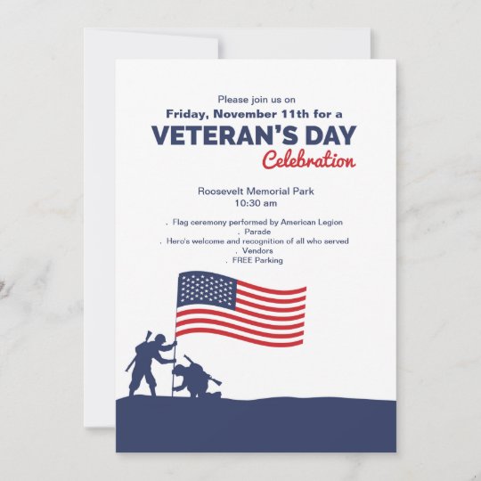 Celebrate Veteran's Day Invitation | Zazzle.com