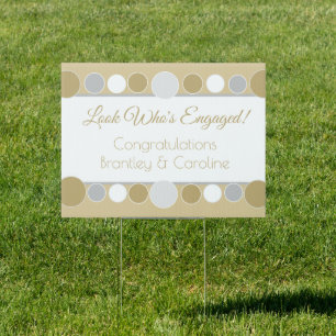 Celebrate w/this Custom engagement yard sign!! Sign