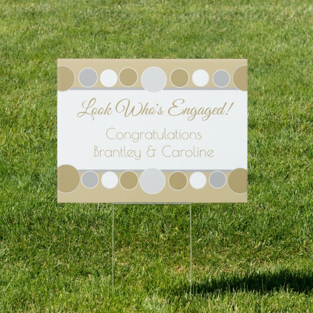 Celebrate w/this Custom engagement yard sign!! Sign (Insitu)
