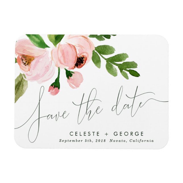 CELEBRATE WATERCOLOR SAVE THE DATE  MAGNET (Horizontal)
