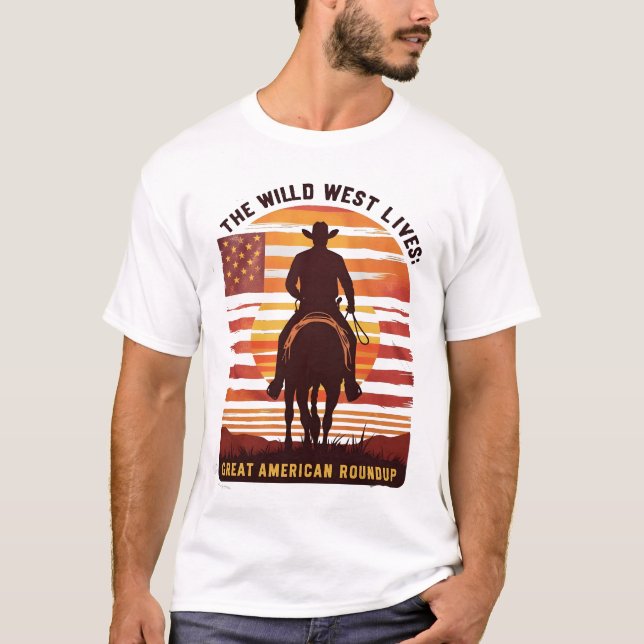 Celebrate Western pride with the Great American Ro T-Shirt (Front)
