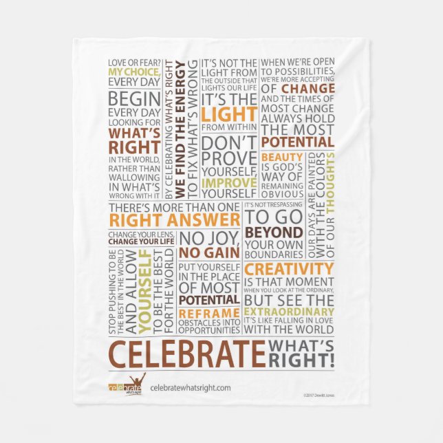 Celebrate What's Right Fleece Blanket (Front)