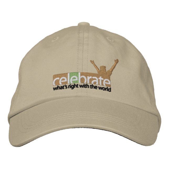 Celebrate-Whats-Right-no cut line RGB-300dpi Embroidered Baseball Hat (Front)
