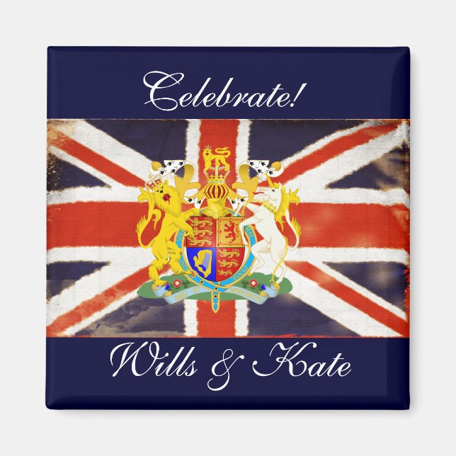 Celebrate Wills and Kate Keepsake Magnet (Front)