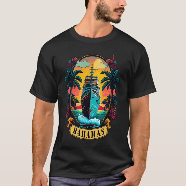 Celebrate with a Family Cruise  To The Bahamas T-Shirt (Front)