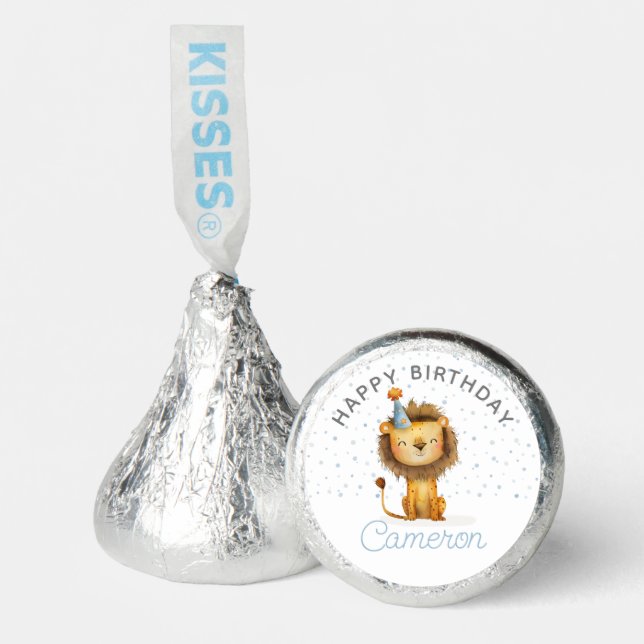 Celebrate with a Roar! Boy's Lion Birthday Hershey®'s Kisses® (Front)