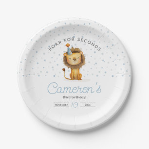 Celebrate with a Roar! Boy's Lion Birthday Paper Plates