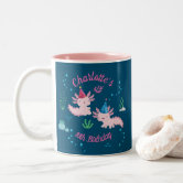 Cute & Funny Snaxolotl Adorable Snacking Axolotl' Two-Tone Mug