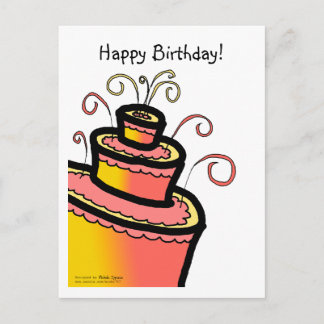 CELEBRATE WITH CAKE! POSTCARD