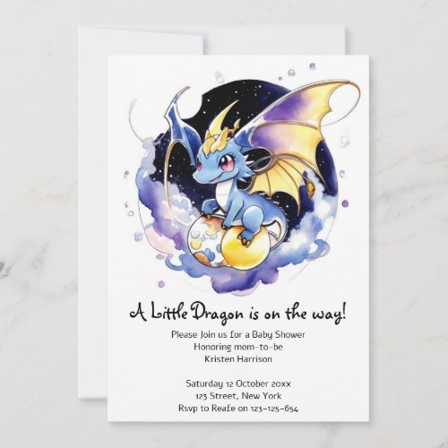 Celebrate with Dragons Baby Shower Invitation