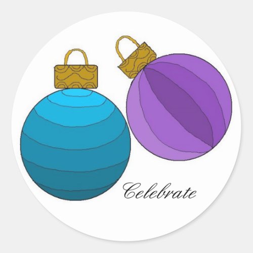 Celebrate with Holiday Decorations Classic Round Sticker