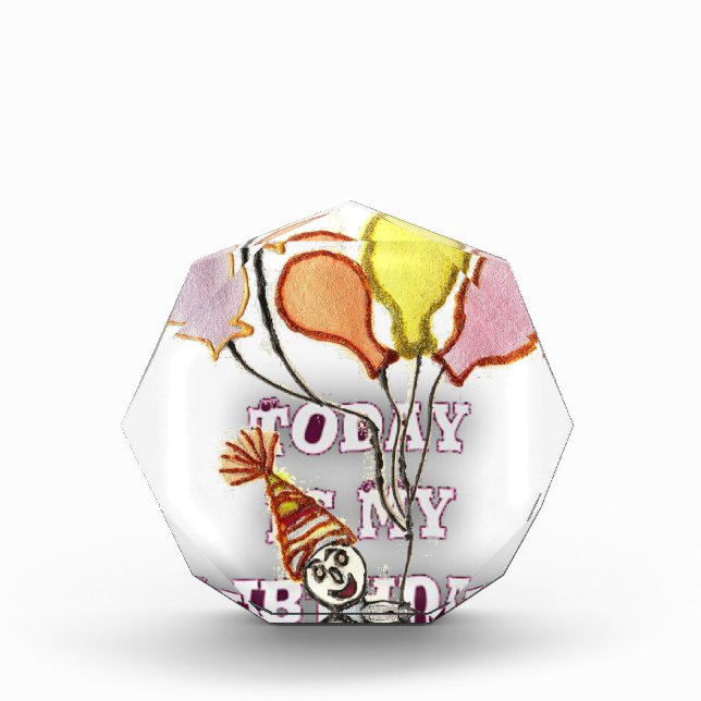 Celebrate with Our Playful Birthday Greeting Happy Acrylic Award (Front)