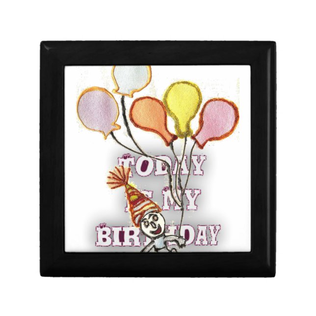 Celebrate with Our Playful Birthday Greeting Happy Jewelry Box (Front)