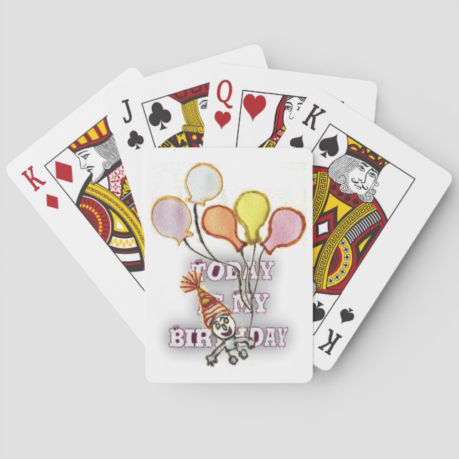 Celebrate with Our Playful Birthday Greeting Happy Poker Cards (Back)