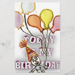 Celebrate with Our Playful Birthday Greeting Happy Stationery