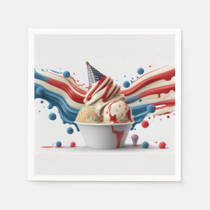 Celebrate with Red White Blue Napkins
