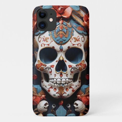 Celebrate with Style Festive Traditional Skulls P iPhone 11 Case