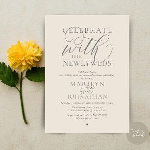 Celebrate with the newlyweds, Best Wedding Dinner Invitation