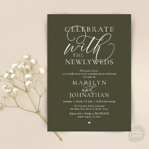 Celebrate with the newlyweds, Best Wedding Dinner Invitation