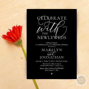 Celebrate with the newlyweds, Best Wedding Dinner Invitation