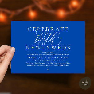 Celebrate with the newlyweds, Best Wedding Dinner Invitation