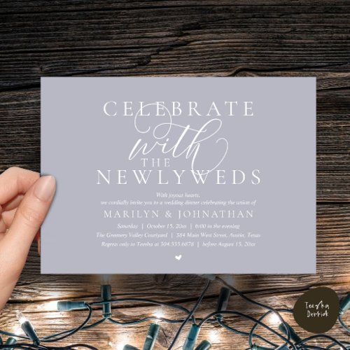 Celebrate with the newlyweds, Best Wedding Dinner Invitation