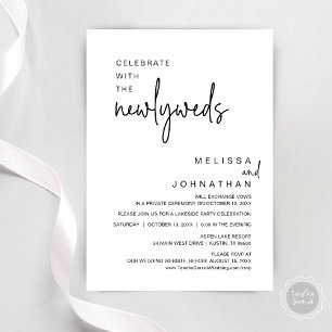 Celebrate With The Newlyweds, Wedding Dinner Invitation