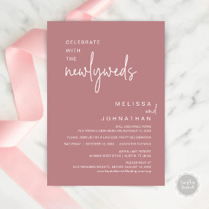 Celebrate With The Newlyweds, Wedding Dinner Invitation