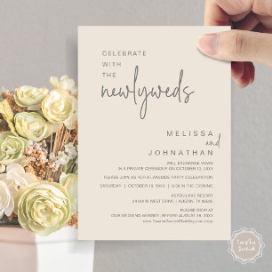 Celebrate With The Newlyweds, Wedding Dinner Invitation