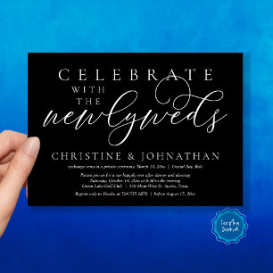Celebrate with the newlyweds, Wedding Dinner Invitation