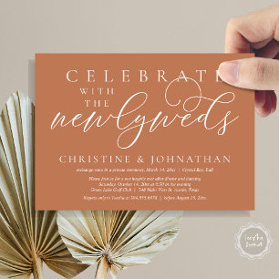 Celebrate with the newlyweds, Wedding Dinner Invitation