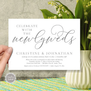 Celebrate with the newlyweds, Wedding Dinner Invitation