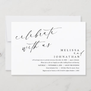 Celebrate with the newlyweds, Wedding Dinner Invitation