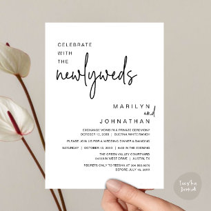 Celebrate With The Newlyweds, Wedding Dinner Party Invitation