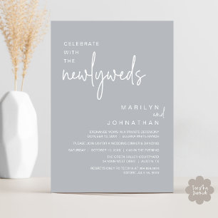 Celebrate With The Newlyweds, Wedding Dinner Party Invitation