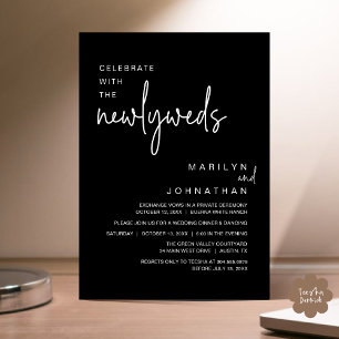 Celebrate With The Newlyweds, Wedding Dinner Party Invitation