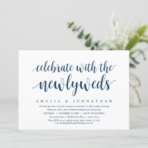 Celebrate With The Newlyweds, Wedding Elopement In Invitation