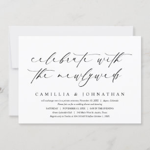 Celebrate with the newlyweds, Wedding Elopement Invitation