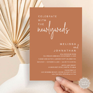 Celebrate With The Newlyweds, Wedding Party Invitation