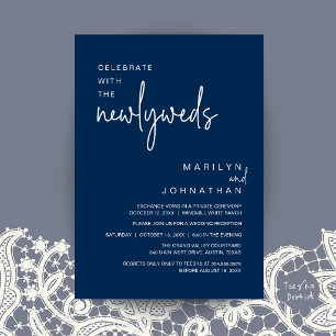 Celebrate With The Newlyweds, Wedding Reception Invitation