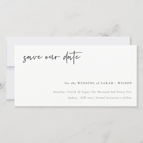 Celebrate With Us Calligraphy Save the Date Card